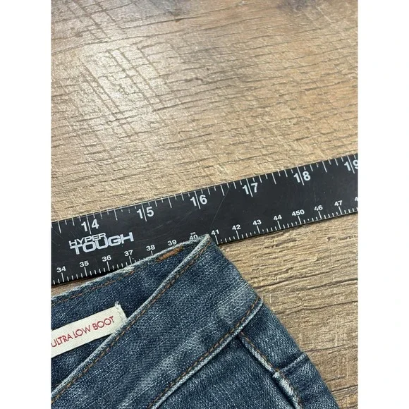 Vintage Calvin Klein Ultra Low Boot Cut Flaired Jeans Embroidered Pockets 32x31 - Picture 9 of 12